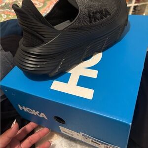 Hoka Black Athletic Shoes with Maximalist Cushioning